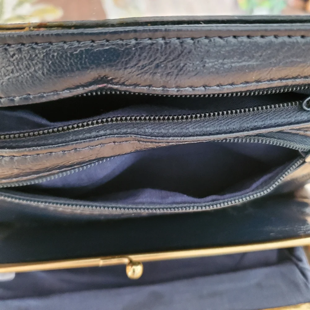Vintage clutch blue